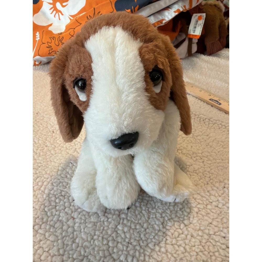 Ty Beanie Buddy Tracker Basset Hound Dog Brown White 1997 Vintage Plush 11 inch
